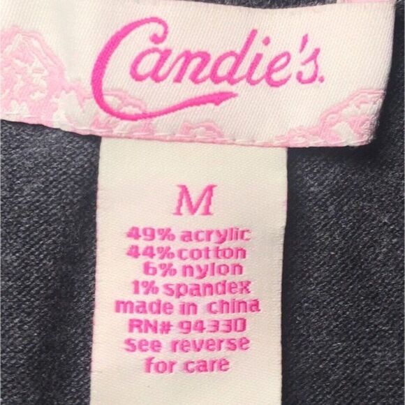 Vintage Y2K Candies Gray Indie Preppy High Waisted Knit Mini Skirt / Size: M - Picture 6 of 6